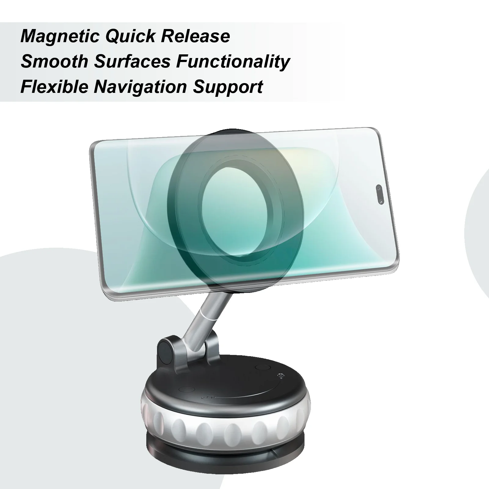 

Suction Magnetic Phone Holder 360 Adjustable Vacuum Magnetic Phone Holder Easy Gadgets Foldable Mobile Stand Car Accessories