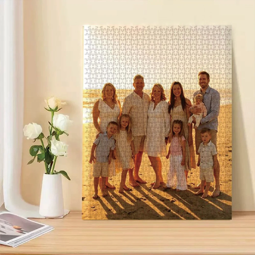 35/300/500/1000 Stück Personalisiertes Foto-Puzzle mit Familienfotos, DIY-Foto-Puzzle, Porträt, Handgemachtes Geburtstagsgeschenk