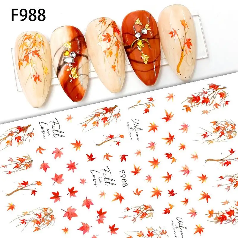 Winter Red Gonk Nail Art Sticker Christmas Series Cartoon Santa Claus Elk Design Adhesive Slider Snowman Manicure Foil Tips 2023