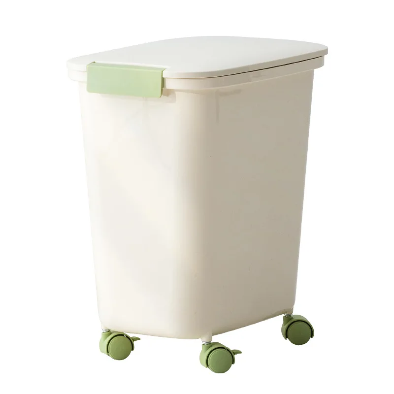

Sealed Pet Food Storage Box for Dog Cat Moisture Proof Container Dry Food Bin One Touch Open Fresh Lock Simple Organizer Barrel