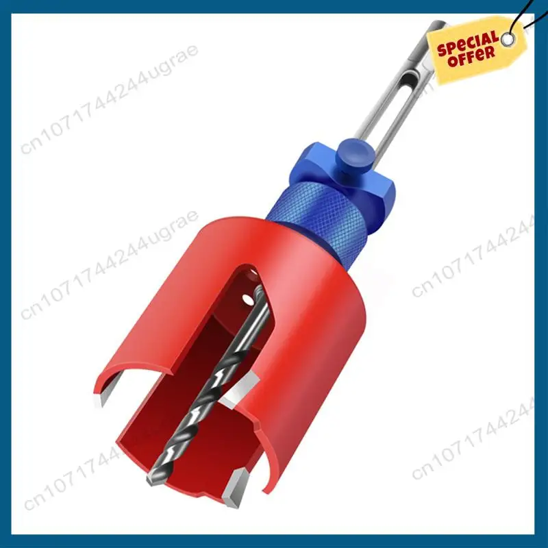 

-A15I 2X Hole Saw Mandre Hexagonal Handle Quick-Release Hole Opener Connecting Rod Hand Drill Reamer Hole Distance Connector