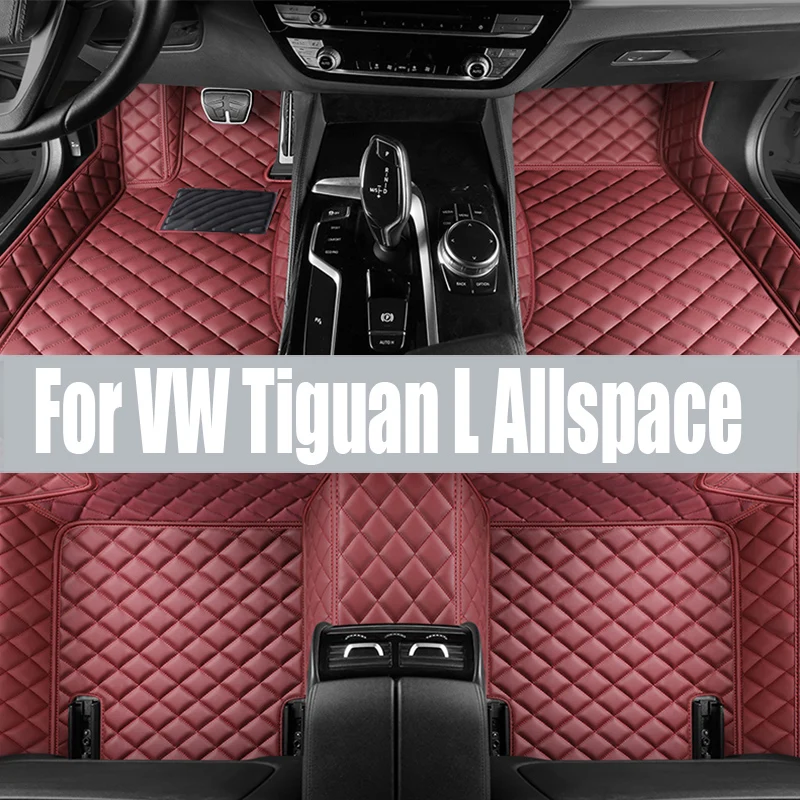 

Car Floor Mats For VW Tiguan L Allspace 2017 2018 2019 2020~2023 Waterproof Leather TPE Pad LHD Foot Carpet Rug Auto trunk mat