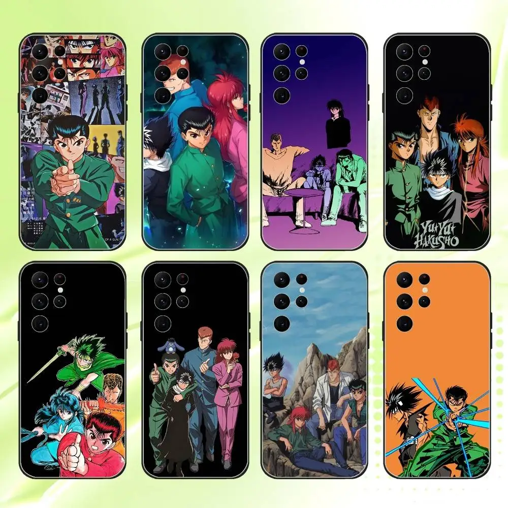 

Yu Yu Hakusho Phone Case For Samsung S 25,24,23,22,30,21,10,9,Ultra,Plus,Lite,FE,4,5G Black Soft Case