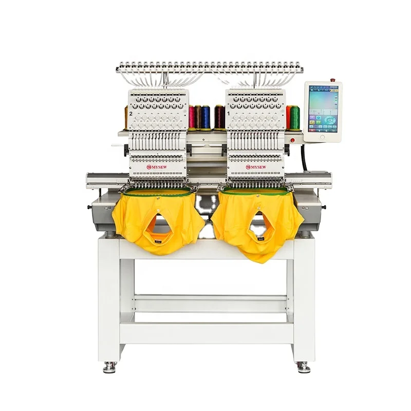 MFGS1502/1202 3d Cloth 15  s 2 Heads Production Industrial Computerized Embroidery Machine
