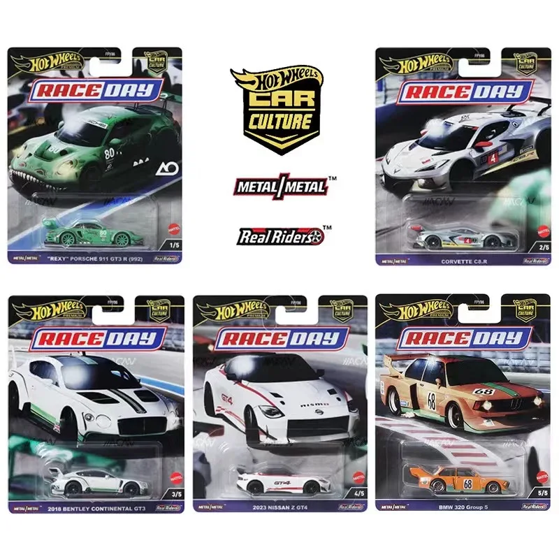 

5pcs In Stock Hot Wheels FPY86 Car Culture - Race Day (D) Porsche Bmw Nissan Premium Diecast Vehicle Model Toys
