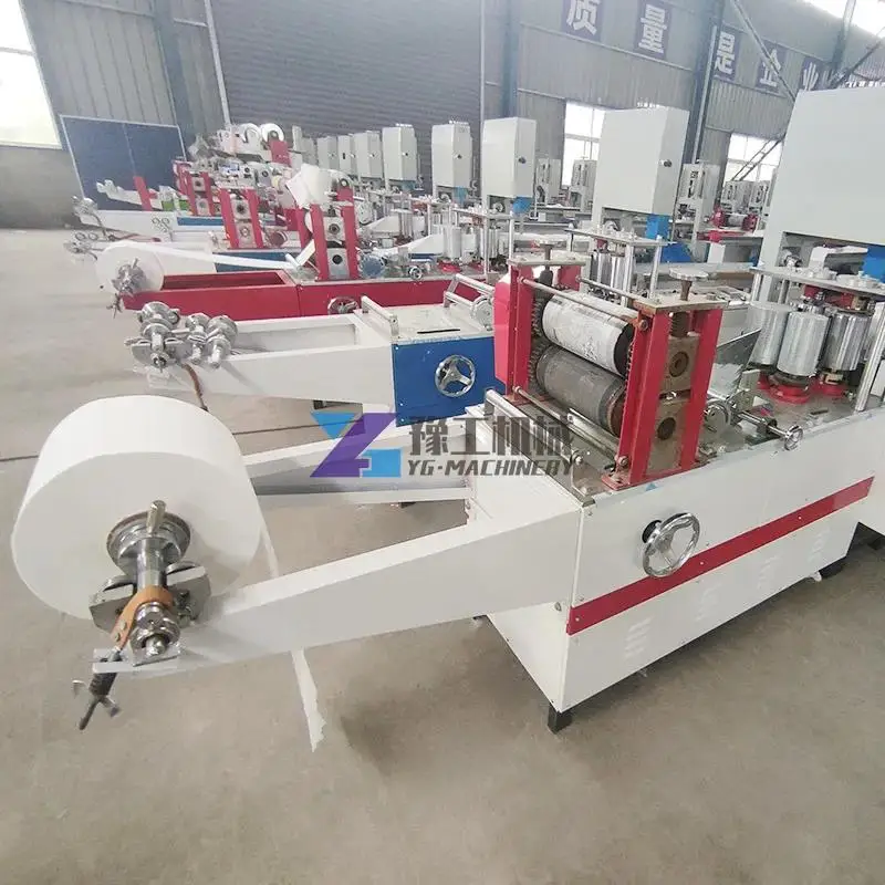 Fully Automatic Factory Price High Speed Double Head Printing Paper Napkin Making Machine