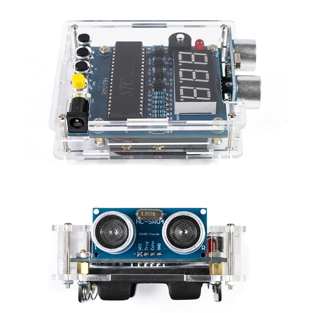 Telémetro ultrasónico DIY, kit de alarma de medición de distancia, alarma de radar de marcha atrás para coche, microcontrolador 51, soldadura electrónica STC