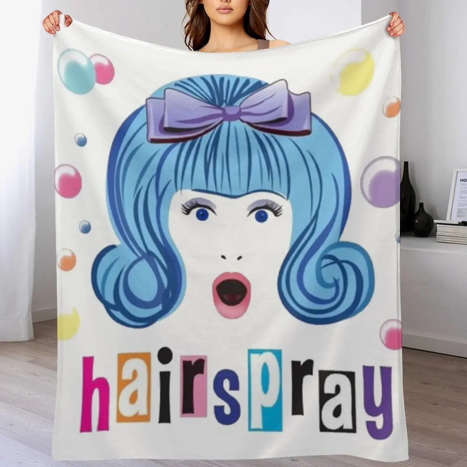 

Hairspray Logo Throw Blanket Stuffeds Beautifuls Decorative Beds Luxury Thicken Blankets