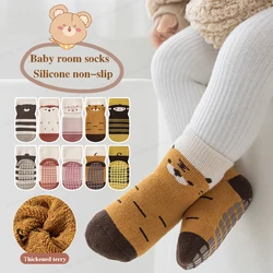 0-3Years Thick Baby Socks Baby Anti-slip Socks Autumn Winter Warm Newborn Socks Children's Toddler Rubber Bottom Floor Socks