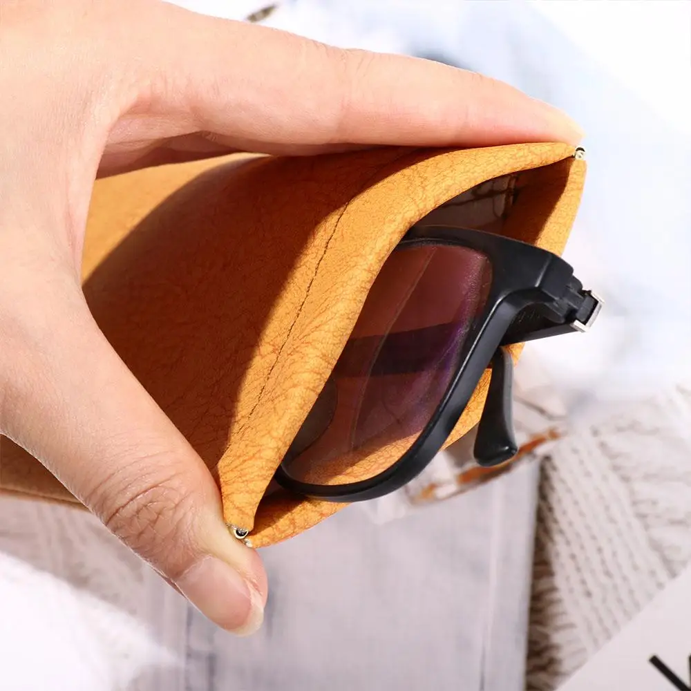 Protector Box Male Automatic Closed Waterproof Eyewear Protector Case Eye Glasses Holder Sunglasses Pouch Leather Glasses Case