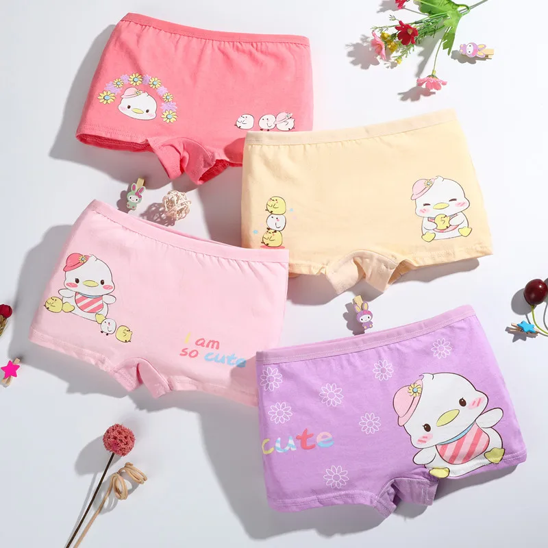 Fashion Cute Design Children\'s Girls Panties Cotton Soft Pretty Cartoon Unicorn Child Underwear for Girls Kids Boxer Breathable