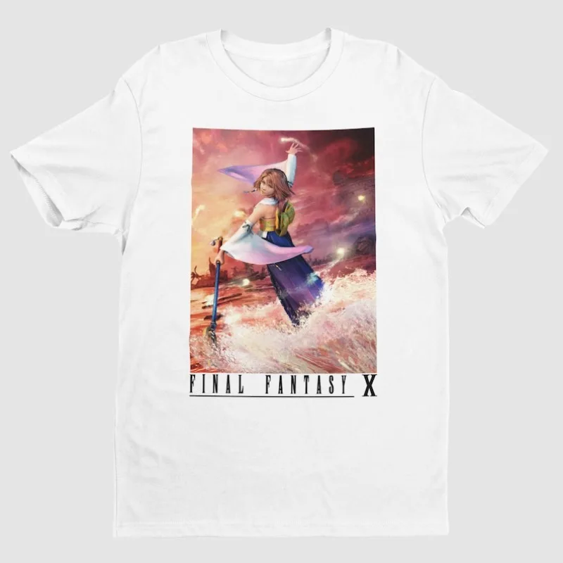 

00012560#A-Final Fantasy X Yuna Sending Key Art Premium Unisex T-shirt | Gifts for Him, Her, Final Fantasy Fans and Collectors