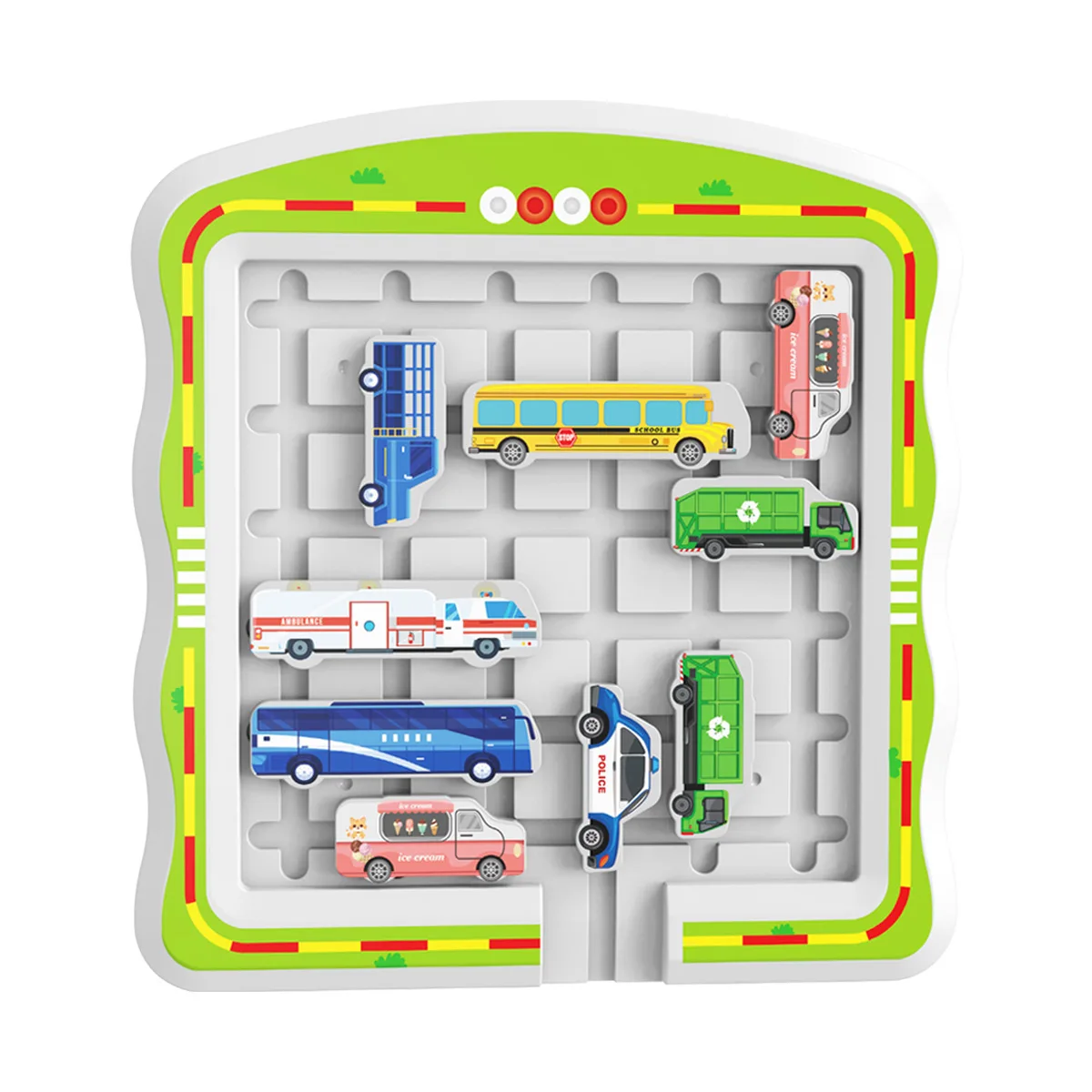 لعبة ألغاز ركن السيارة لعبة سيارة مغناطيسية مع تحديات حركة المرور 360/750 للأطفال دعابة الدماغ الجذعية المعرفية لعبة تعليمية هدية #6