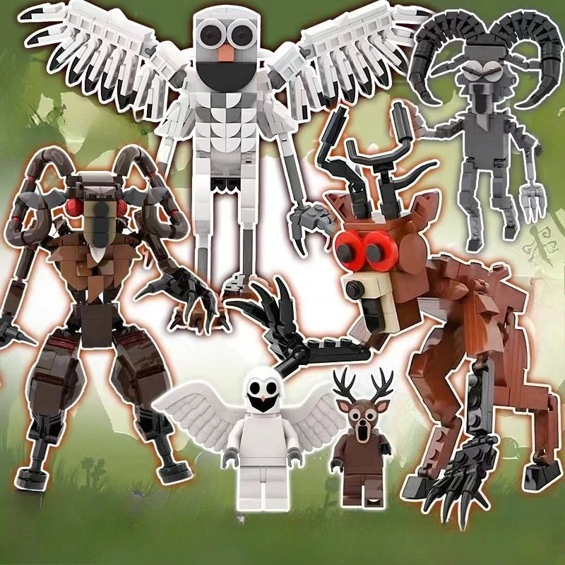 99 ليال في الغابة أرقام لعبة بنة الوحش الغزلان البومة تمثال جمع الجمعية ديكور نموذج دمية لعبة أطفال هدية