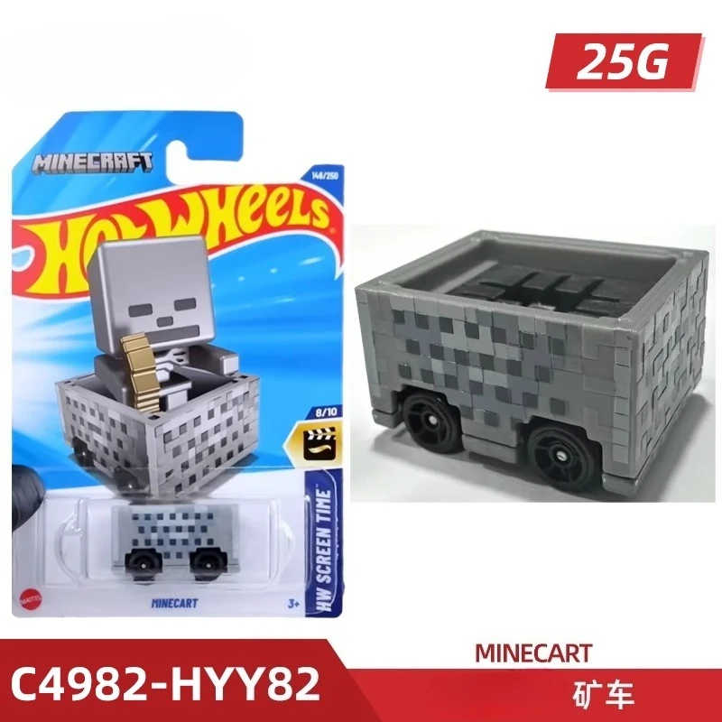 25 جرام الأصلي الساخن عجلات سيارة 1/64 دييكاست HW شاشة الوقت Minecart مقلد نموذج سيارة لعب للبنين جمع هدية عيد ميلاد #1