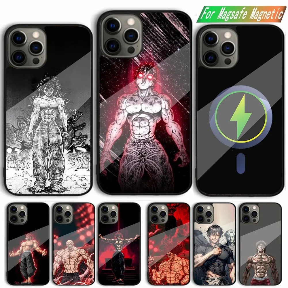 H-Hanma Baki Comics Phone Case For iPhone 15,14,13,12,11,Plus,Pro,Max Mini Magsafe Magnetic Wireless Charging