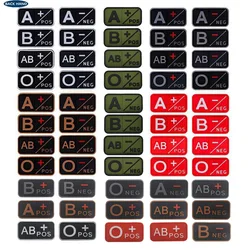 A B AB O Positive Negative 3D Rubber Fastener Patches PVC Tactical Blood Type Armband Badge Uniform Sticker Morale Cloth Emblem