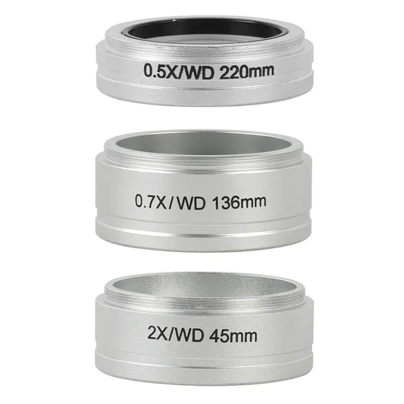 WD 0.5X 0.7X 2.0X G-AL Stereo Microscope Trinocular Microscope Auxiliary Objective Lens Barlow Lens 55mm For Nikon SMZ645 SMZ745