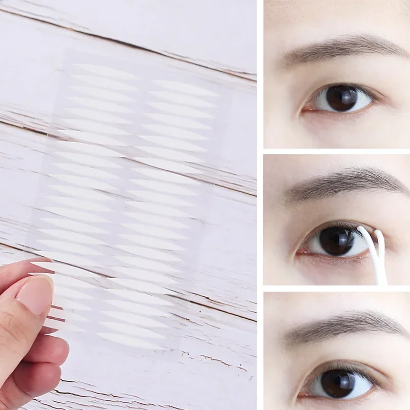 Eyelid Tape Sticker Invisible Double Fold Eyelid Paste Clear Beige Stripe Self-adhesive Natural Eye Tape Makeup Tool