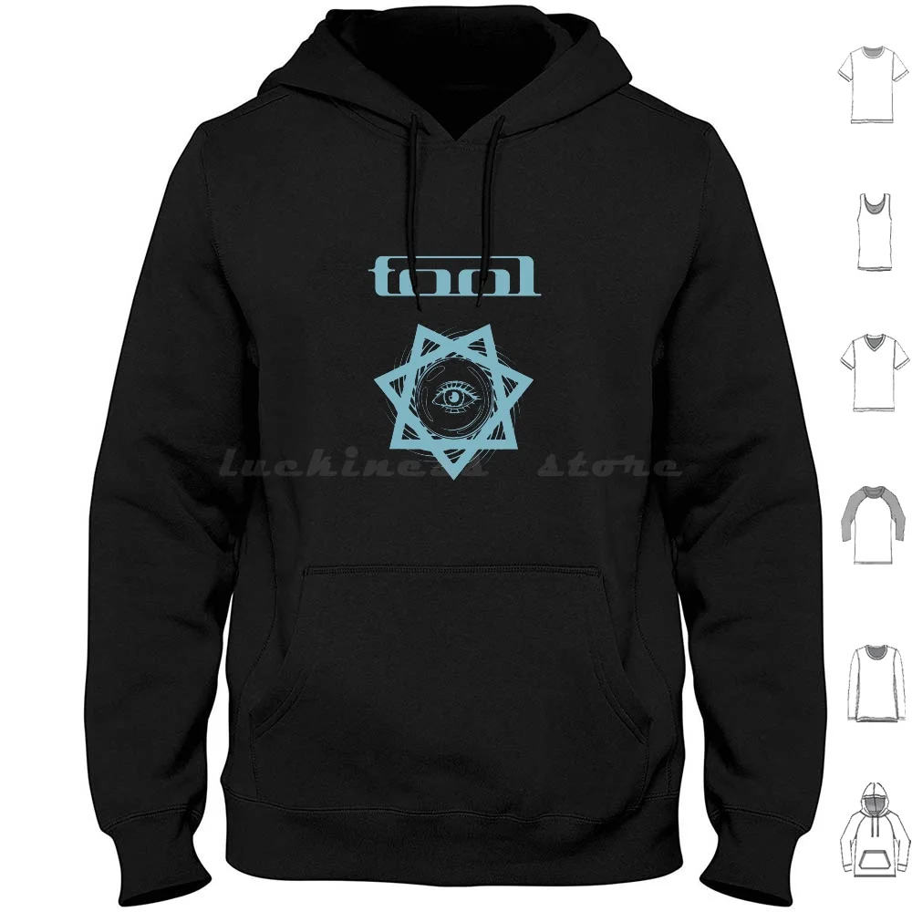 Pentagrama com todo o olho vendo camiseta essencial com capuz manga longa 10000 dias metal heavy metal música banda alternativa