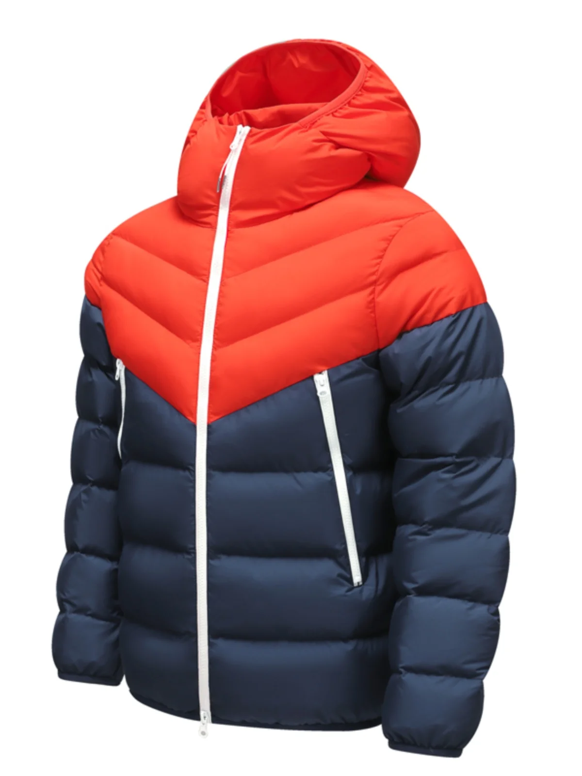 

Men's Thiened Cotton Jaet Autumn Winter Hooded Classic Color Blo Spor Casual Cotton Coat Patchwork Sle Youth Faion