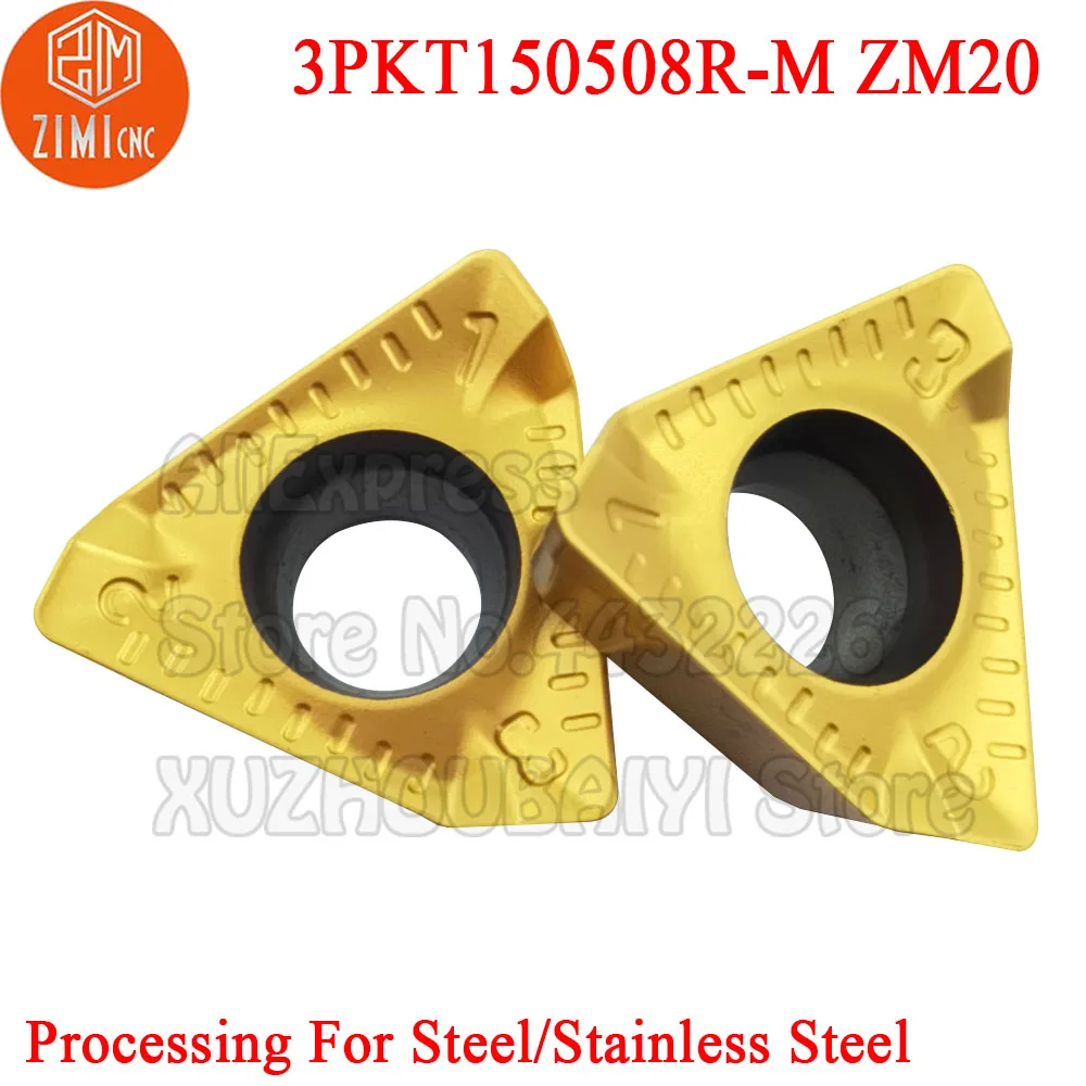 10pcs 3PKT150508R-M ZM20 3PKT150508R M 3PKT150508 R 3PKT 150508 Carbide Milling Inserts Turning Tools CNC Cutter Mill Blade