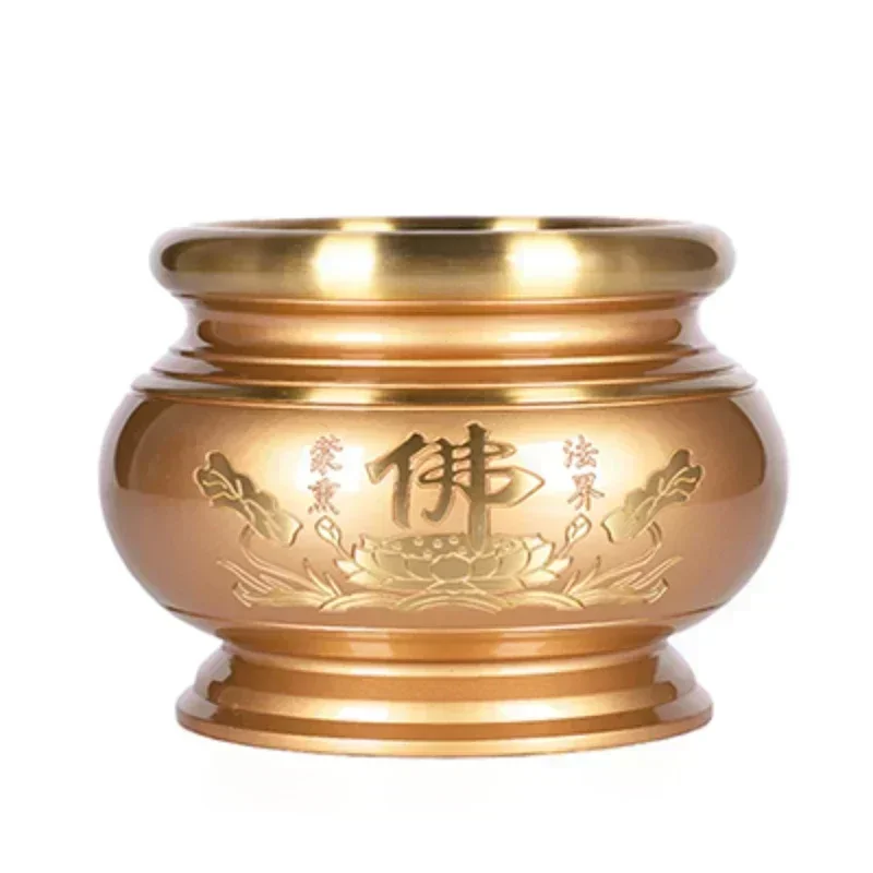 Pure Copper Cup Supply Censer Fruit Tray Vase Buddhist Supplies Home Decoration Temple Sacrifice Pray for Auspiciousness