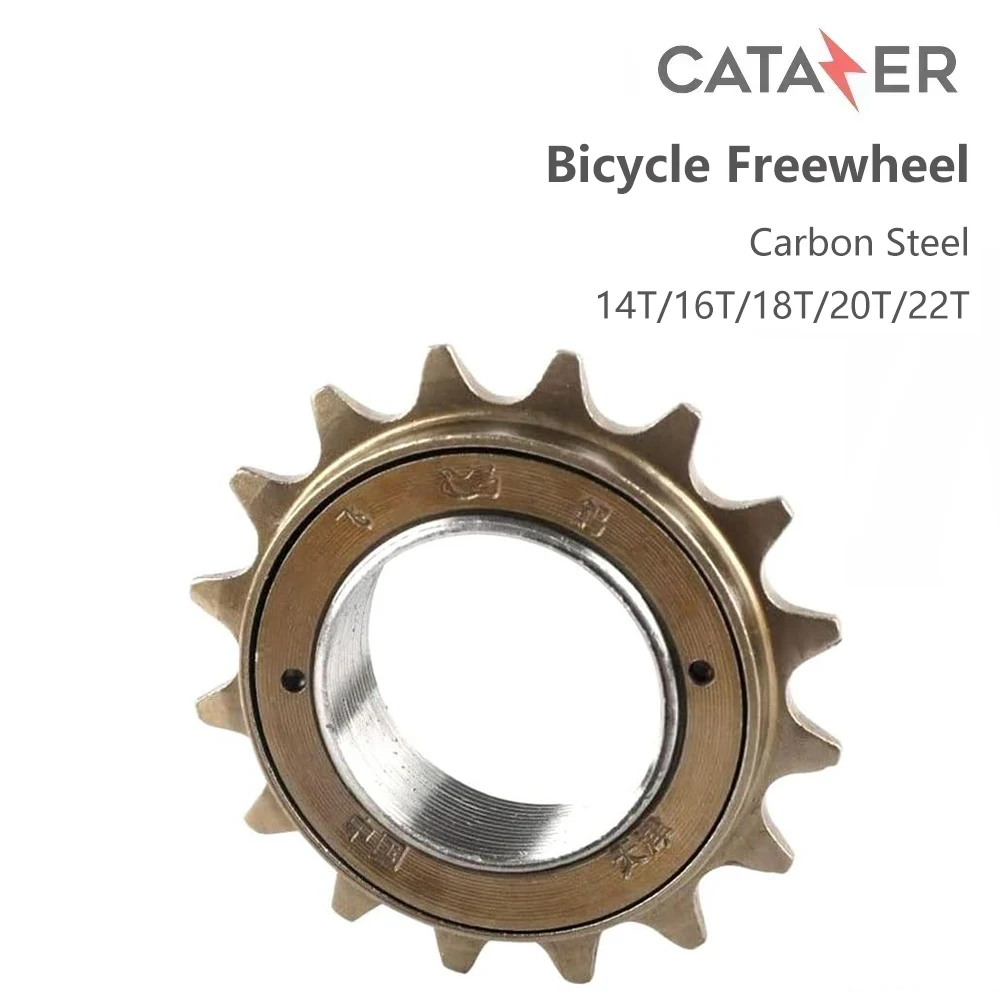 CATAZER Fixed Gear Single Speed Bicycle Freewheel 14T/16T/18T/20T/22T Light Bicycle Flywheel 1 Piece for Bicycles and E-bikes