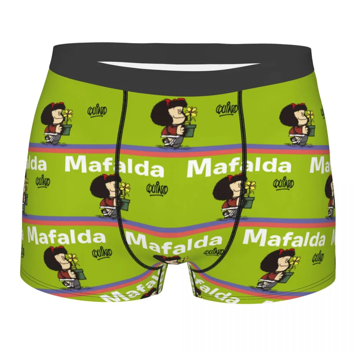 

Custom Mafaldas Cartoon Comics Flower Boxers Shorts Men Briefs Underwear Cool Underpants