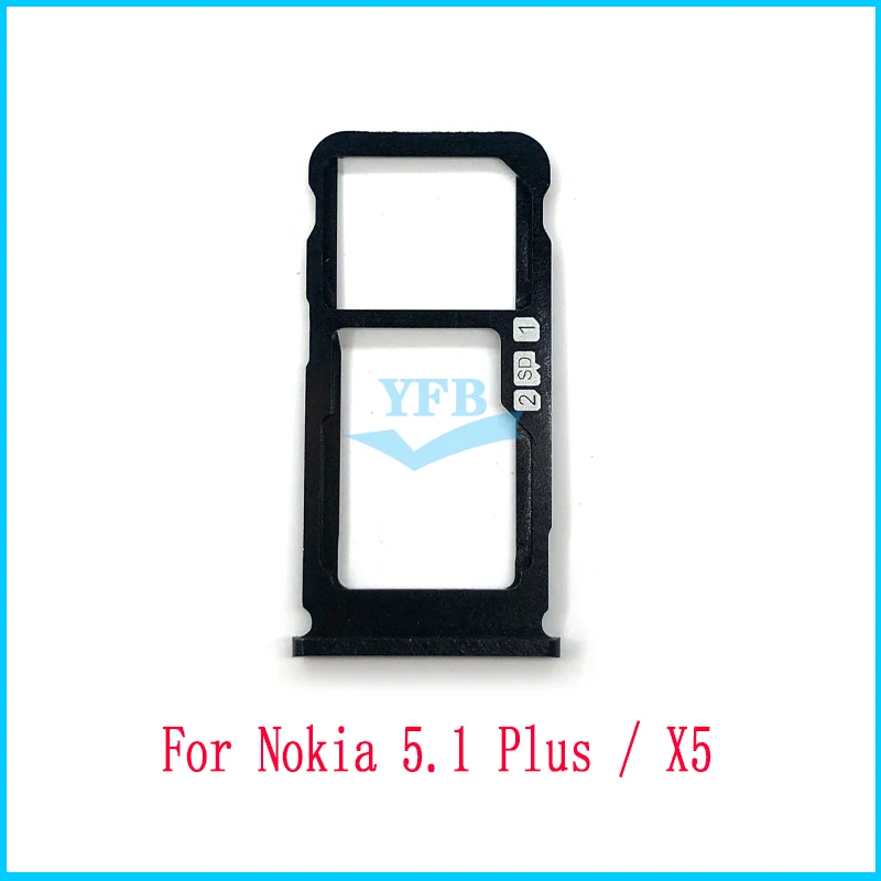 1set For Nokia 5 5.1 Plus SIM Card Tray Holder Socket Reader Slot Replacement Repair Part