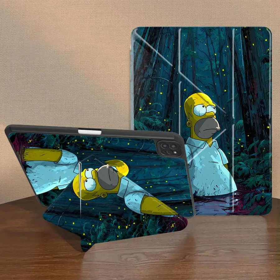 Homers Jay S-Simpsons Art Case for Apple iPad Mini 7 6 5 11th 9th Pro M4 13 2025 2026 10th Gen 12th Air 8 M2 M3 3 with Pencil