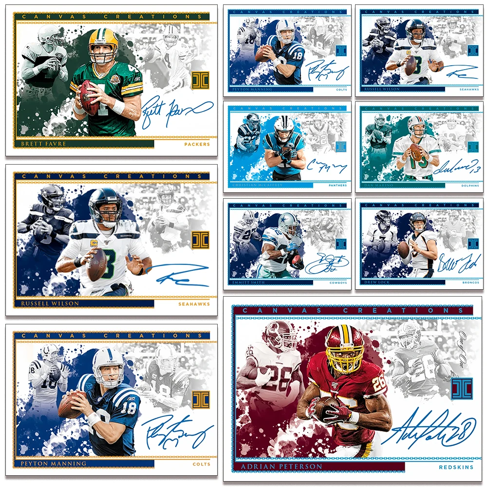 

ПАННИ-домашний футбол BRETT FAVRE KYLER MURRAY PEYTON MANNING MCCAFFREY Фирменная коллекционная карточка лазерная вспышка Праздничные подарки
