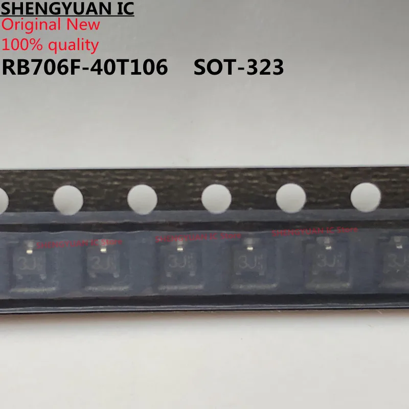 50 unids/lote RB706F-40T106 3J SOT-323 RB706F-40 T106 RB706F Diodo de barrera Shottky 100% nuevo, original importado, 100% calidad