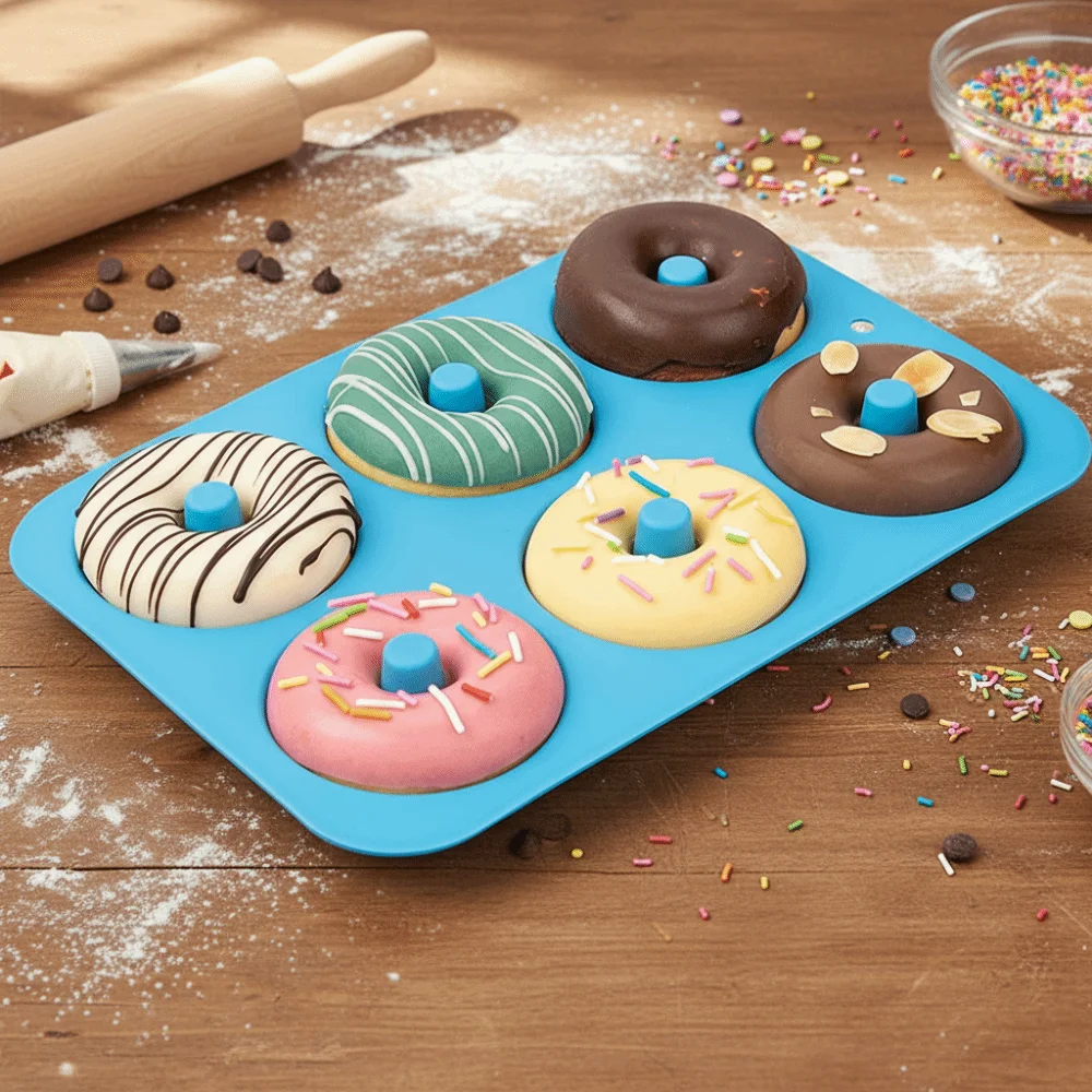 3 Buah Loyang Donat Silikon Ru - Donut Mold Silicone ulasan dan harga