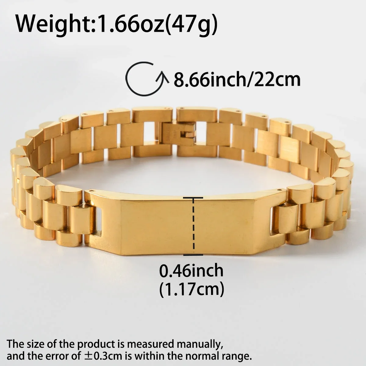 Stainless Steel Gold Plated Bangle Women Simple Bracelet Workplace Daily Matching Luxury Texture Jewelry Anniversary Birthday