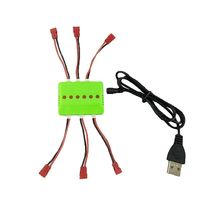 SYMA RC Drone USB Charger & 3.7V 1S Lipo Battery Combo with 6-in-1 Cable for X5C/X5HC/X5HW/H107L/H107C Balance Charger Parts