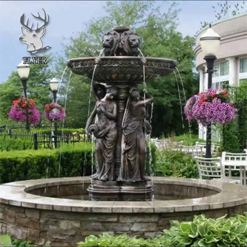 Classic Outdoor Garden Decoration Bronze Fountain Statue for Sale