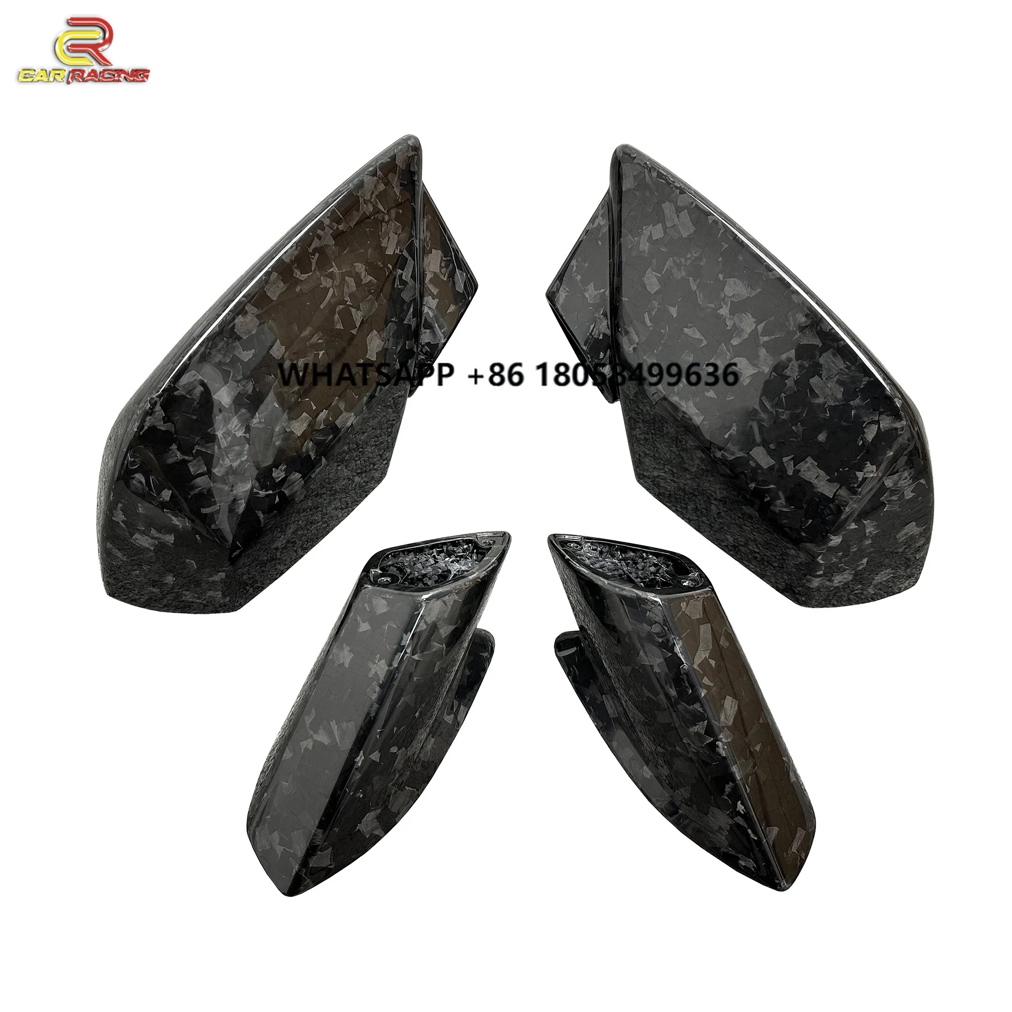 

High Quality Dry Forged Carbon Fiber Mirror Cover Replacement Side Mirror for Lambo Huracan LP580 LP610 2014-2018
