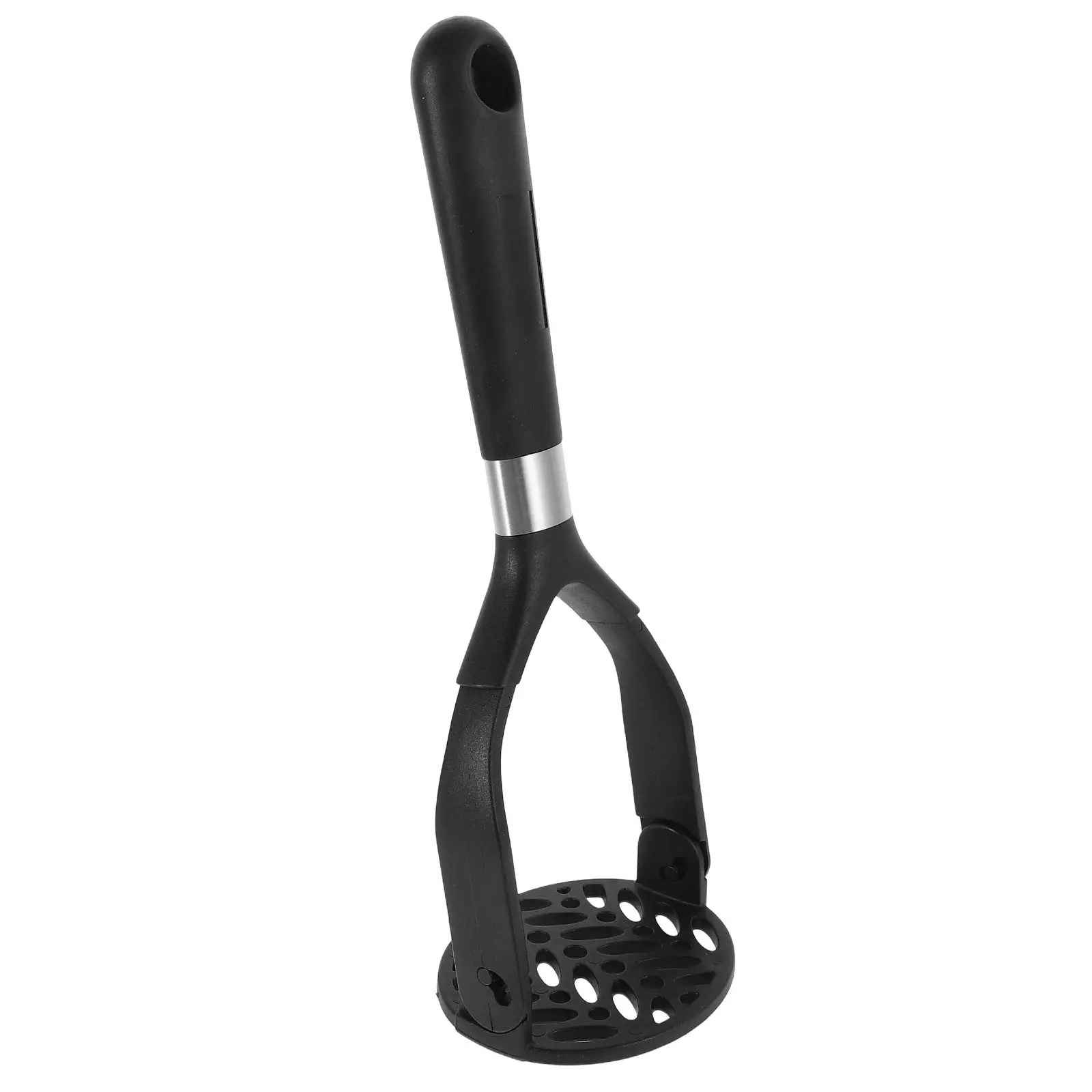 Triturador de Patatas Plegable de Nylon con Mango Ergonómico Negro para Purés Suaves de Alimentos, Aguacates, Frijoles y Verduras, Anti-Rayaduras y Resistente al Calor
