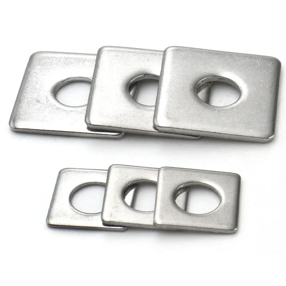 Rondelle in acciaio inossidabile 1-50 pezzi piastra quadrata M3 M4 M5 M6 M8 M10 M12 M14 M16 M20 cuscinetto piatto guarnizione distanziatore rondelle quadrate