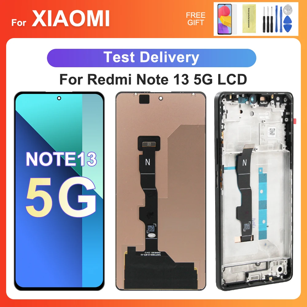 For Xiaomi Redmi Note 13 5G 6.67''OEM For Redmi Note13 5G 2312DRAABC LCD Display Touch Screen Digitizer Assembly Replacement