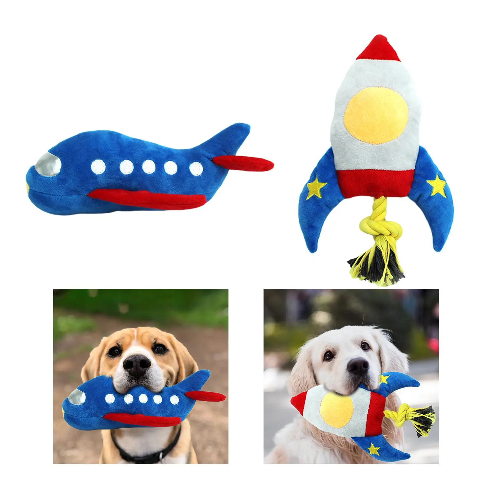 Plush Dog Chew Toy Voice Toys Soft Durable Interactive Toys Bite Resistant for Small Dogs