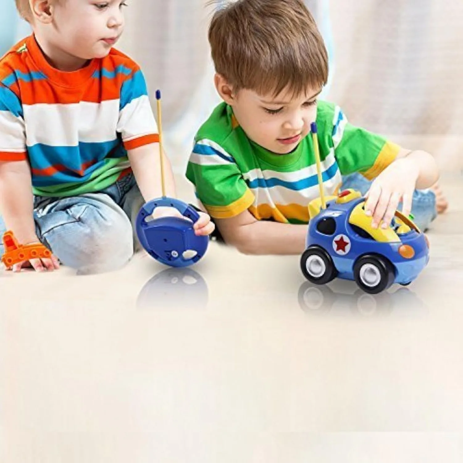 Remote Control Cars for Toddlers Boys Girls Toddler RC Car Toys Gifts for Kids Baby Remote Control Toy Cars Race Car Police Car