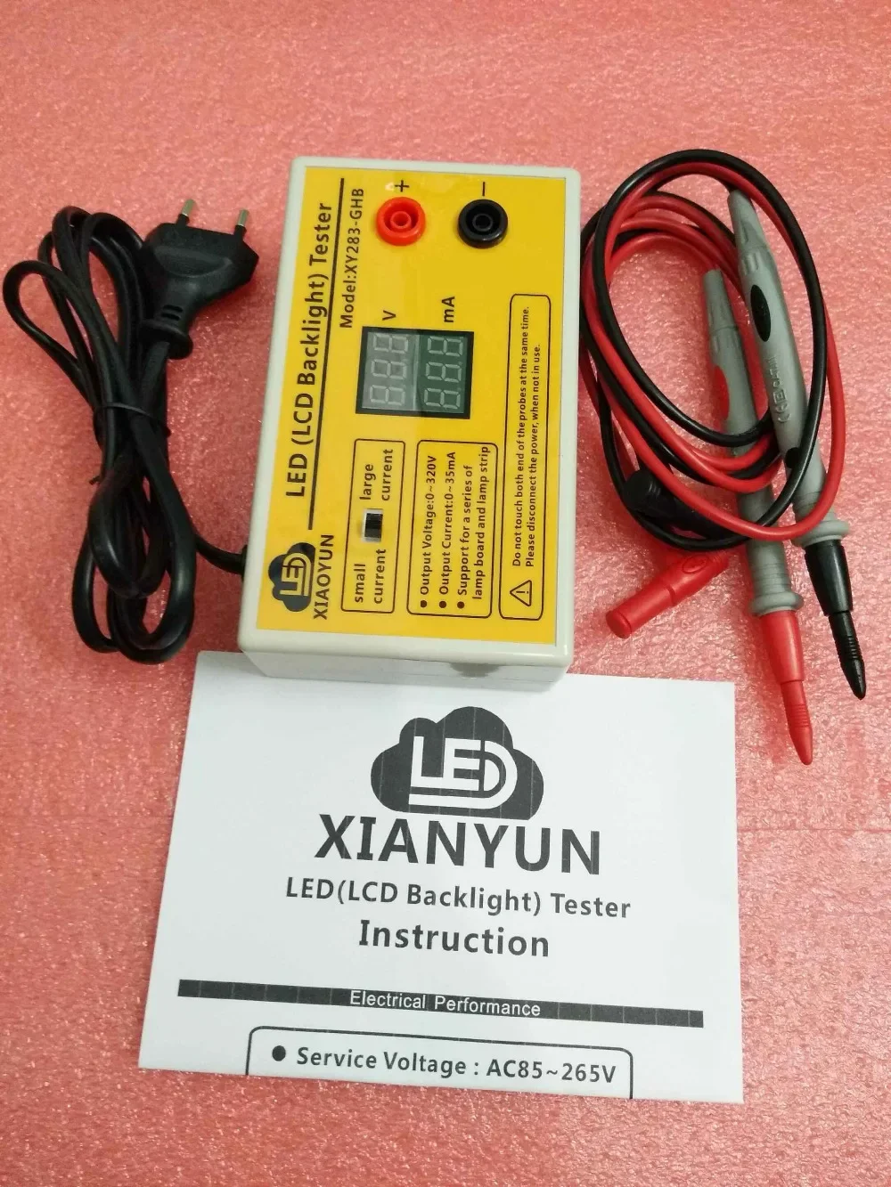 LED TV Backlight Tester XY284 Multipurpose Dual Digital Display Screen Tester 0~320V TV Lamp Strips Beads Repair Accessory Tool