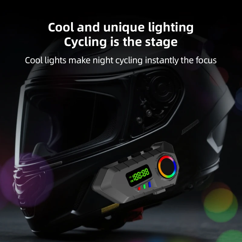 XIZON Y30A Motorcycle Helmet Bluetooth Headset, Group Intercom Communication System, /Universal Pairing/Private Talk