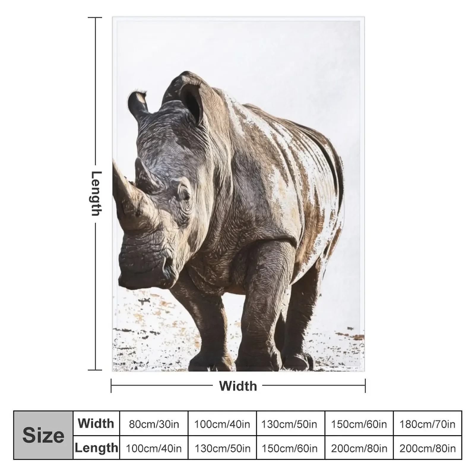 Rhino Throw Blanket Decorative Sofas Stuffeds Sofa Nap Blankets