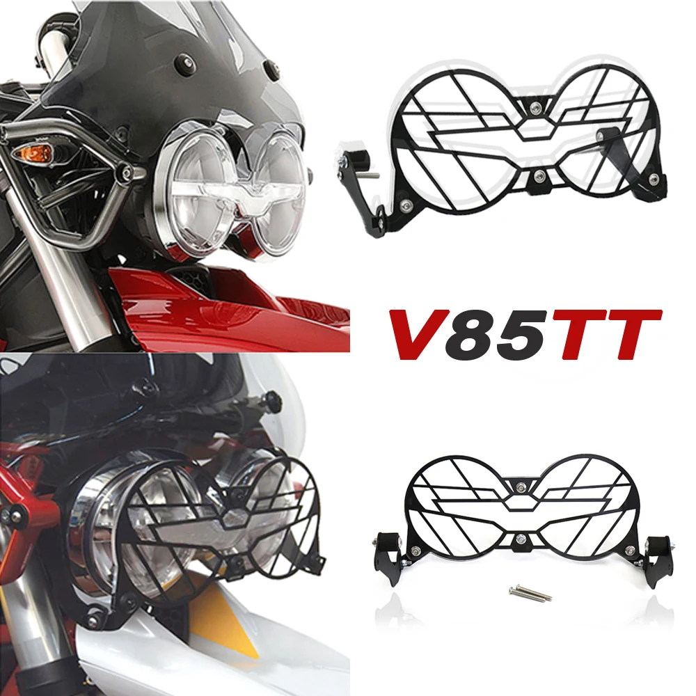 

For Moto Guzzi V85TT V85 TT V 85 TT NEW Motorcycle Folding Headlight Head Light Guard Protector Grill Double Protection Cover