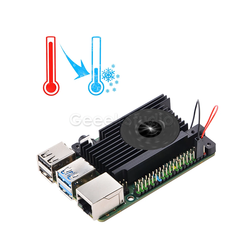 ROCK 4 Model C+ Cooling Fan 3510 Heatsink for Rock Pi 4C Plus