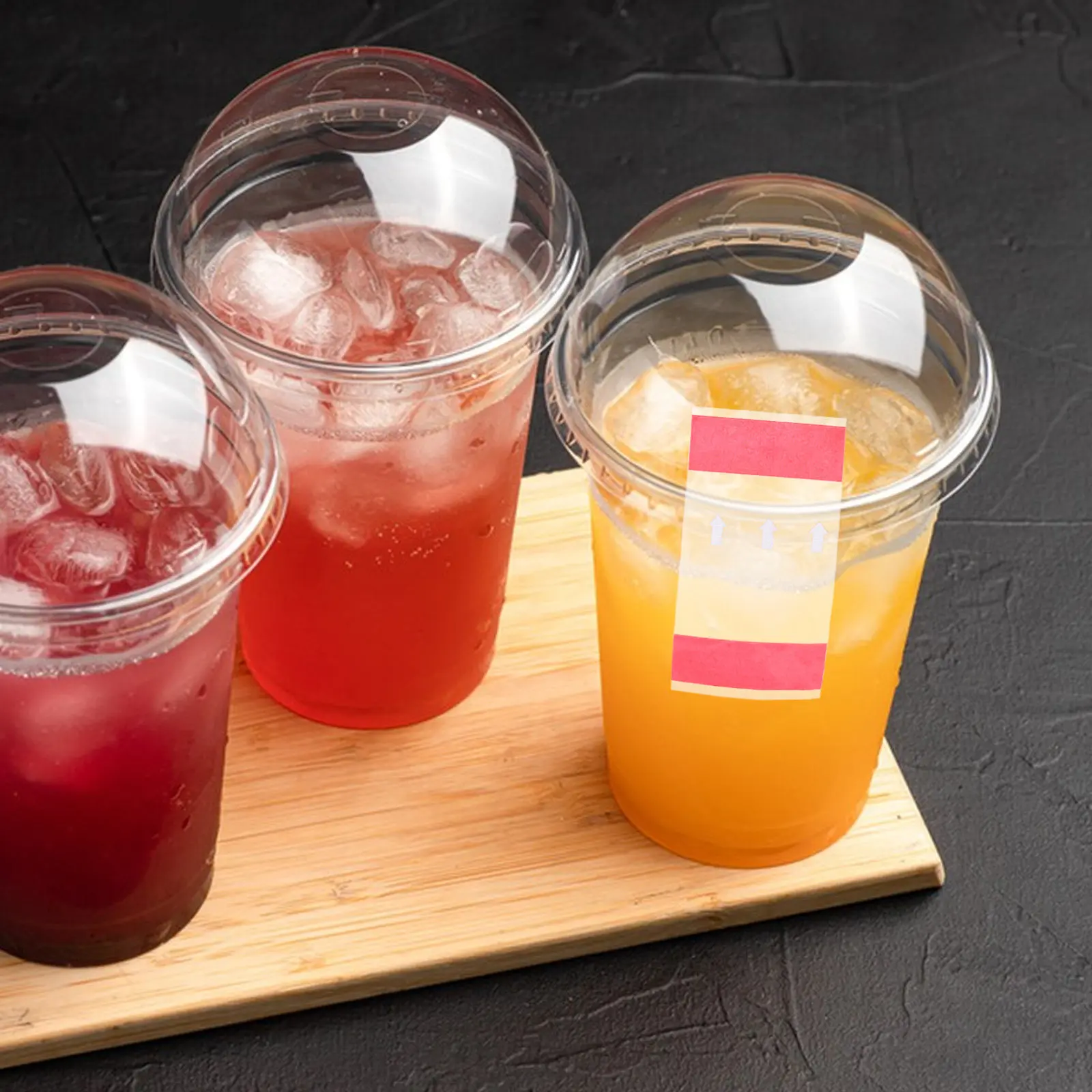 

2 рулона прозрачных клейких наклеек-пломб для стаканов, герметичные, для напитков, с защитой от вскрытия, из ОПП-материала