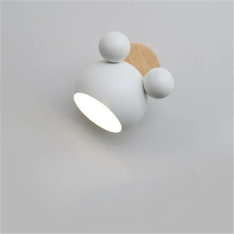 Imagem -03 - Nordic Mickey Lâmpada de Parede para Quarto de Criança Sala de Quarto Luz Estudo Applique Luminária Simples e Adorável Murale